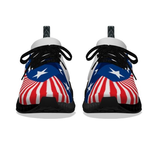 Psychedelic Stars & Stripes - Black Soles