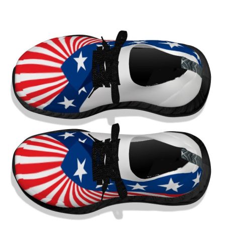 Psychedelic Stars & Stripes - Black Soles
