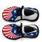 Psychedelic Stars & Stripes - Black Soles